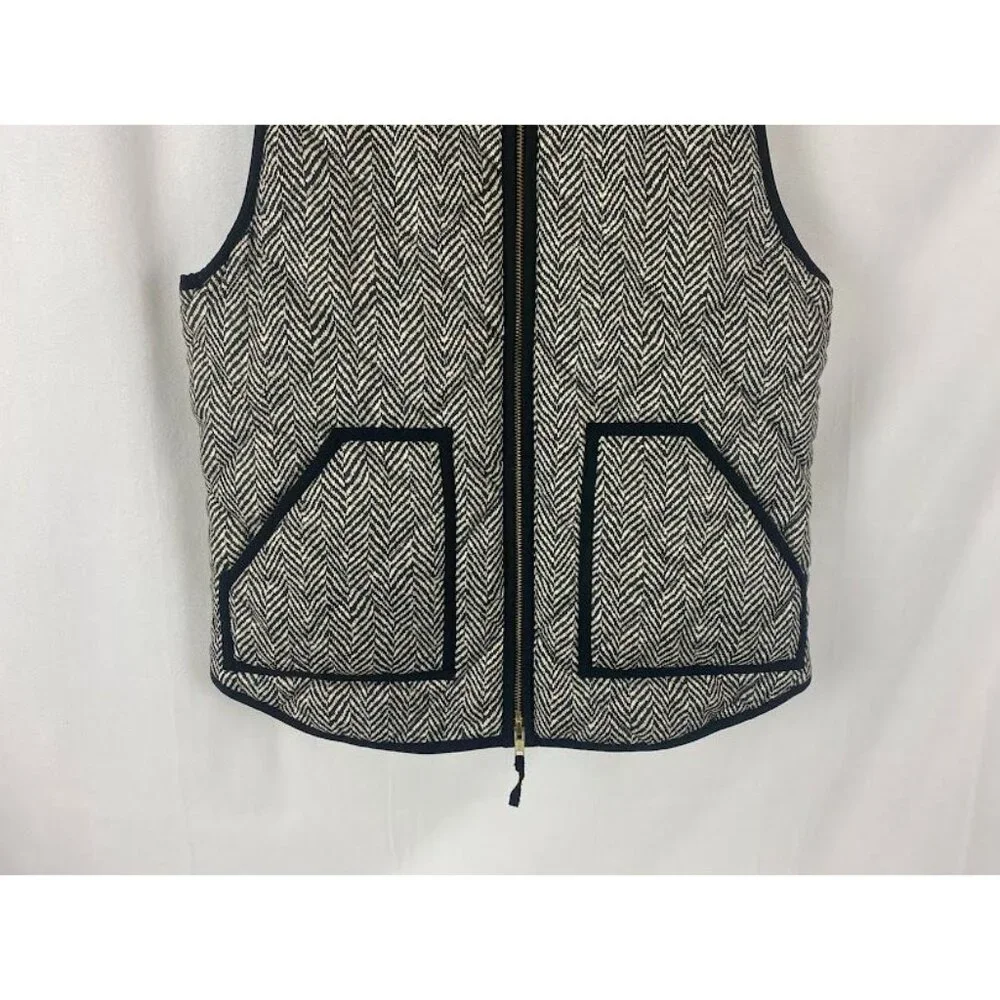 J Crew Excursion Puffer Down Herringbone‎ Vest Women's Small.